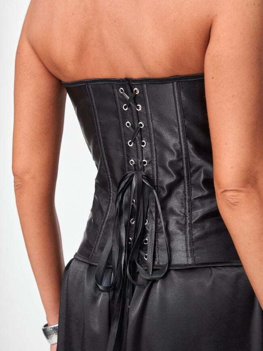 Women's Top Corset Strapless Black