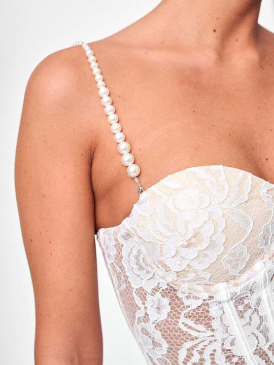 Women's Blouse Corset Top White