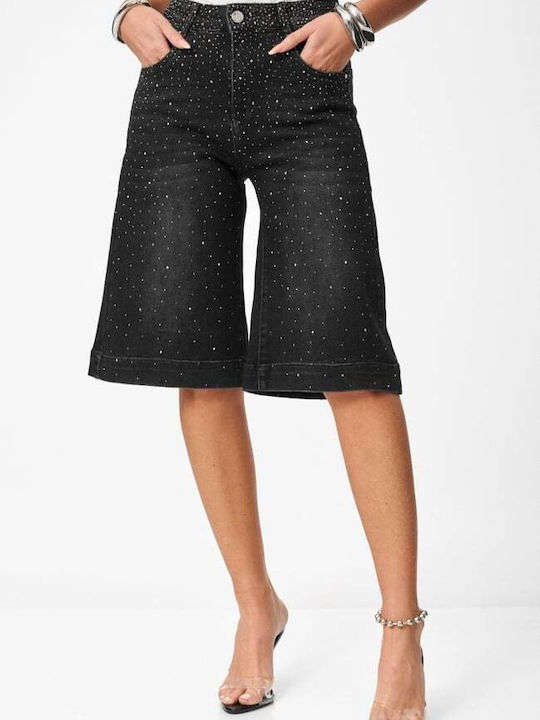 Women's Jean Bermudas Black