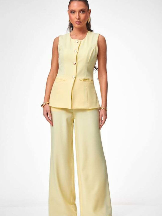 Damen Gelbes Set mit Hose