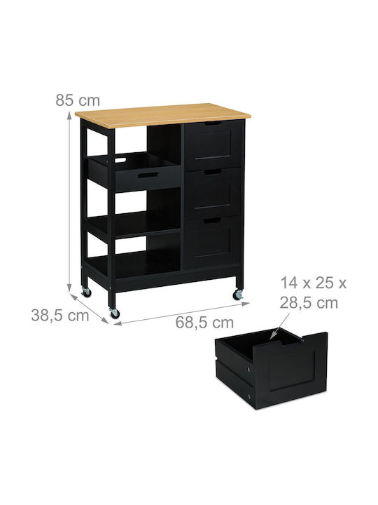 Dulap De Bucătărie De Pardoseală Cu Blat De Lucru Maro 85x38.5x68.5cm