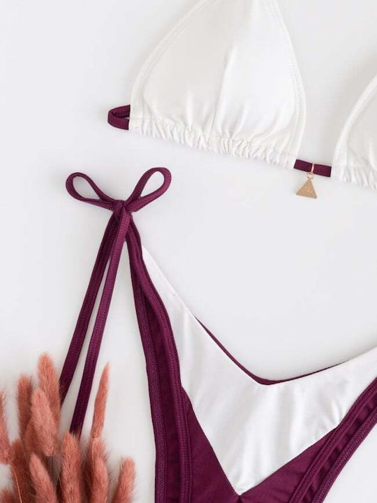 Set Bikini Triangle Burgundy