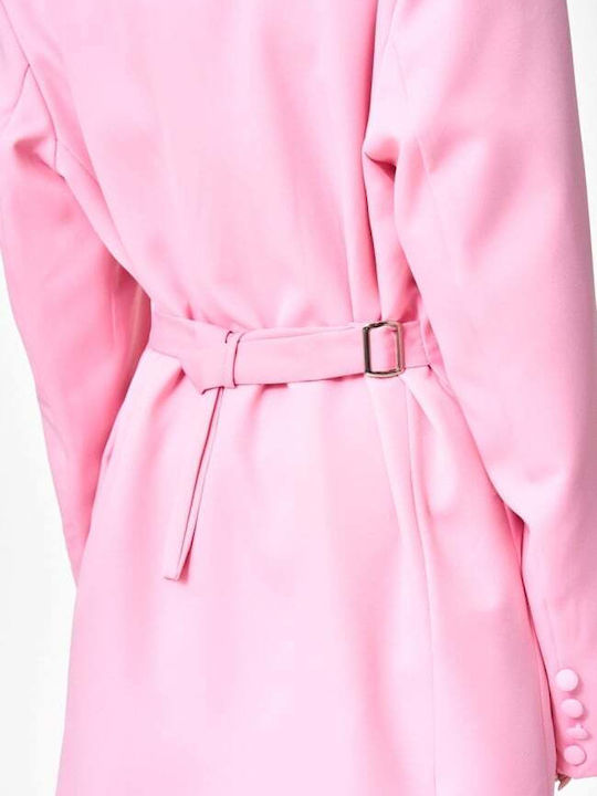Decoro Damen Doppelreihiges Blazer Rosa