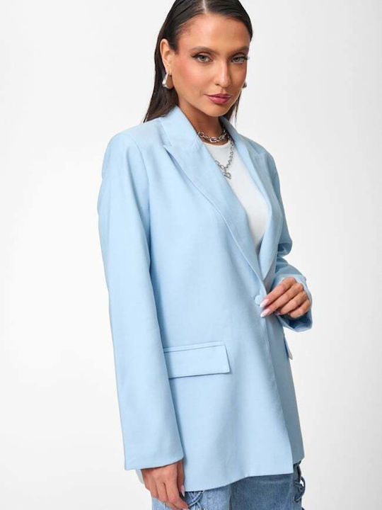Decoro Damen Blazer Hellblau