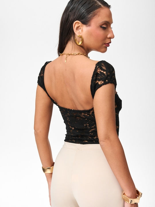 Lace Bodysuit Black