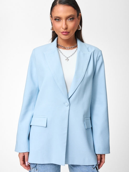 Decoro Damen Blazer Hellblau