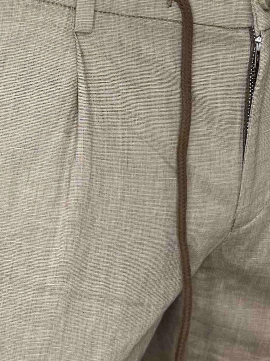 Herrenhosen Chinos Elastisch in Regulär Farbe Beige