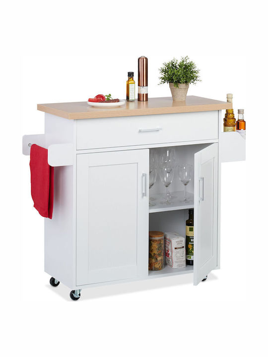 Dulap De Bucătărie De Pardoseală Alb 90x39.5x114.5 cm