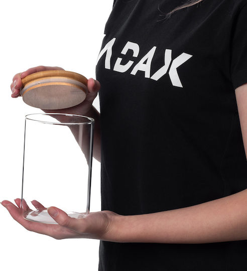 Kadax Set 6 Bucăți Vaze Utilizare Generală cu Capac Sticlă Transparentă 1040ml