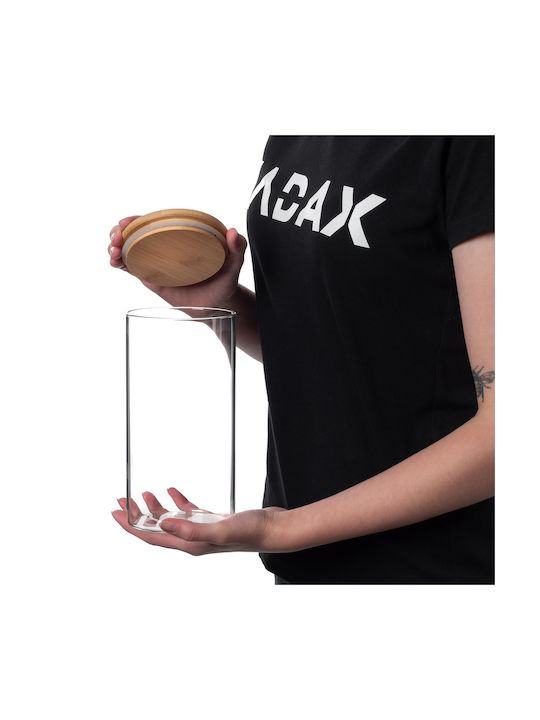Kadax Set 3Stücke Lebensmittelgläser Allgemeine Verwendung mit Deckel Glas Transparent 1400ml 3Stücke