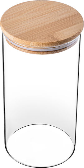Kadax Set of 6 General Use Glass Jars with Lid Transparent 1400ml 6 Pieces