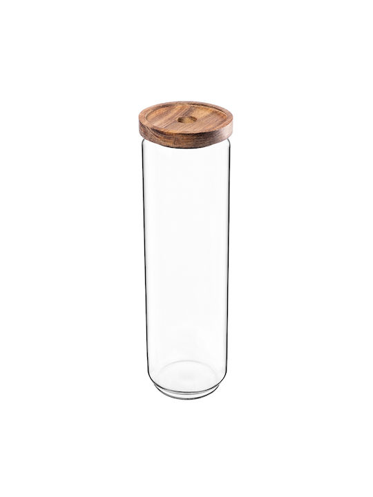 Kadax Set of 3 Vases for Tea Pasta Sugar Cereals Coffee with Lid Glass Transparent 1550ml 3 Pieces