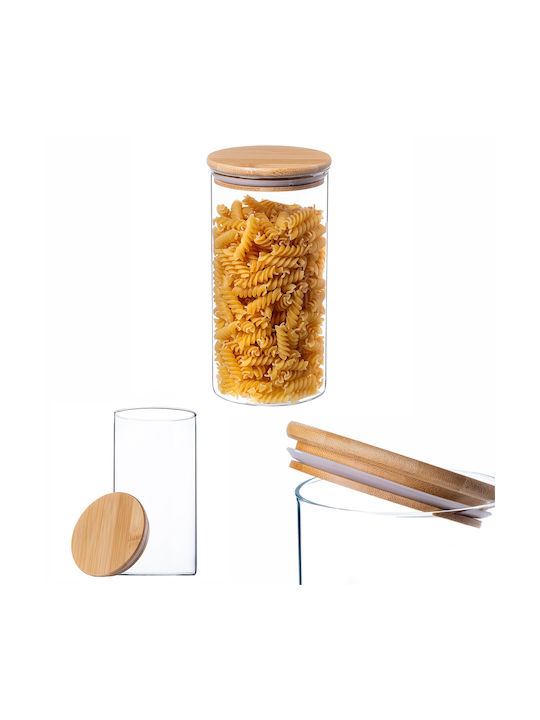 Kadax Set 3Stücke Lebensmittelgläser Allgemeine Verwendung mit Deckel Glas Transparent 1400ml 3Stücke