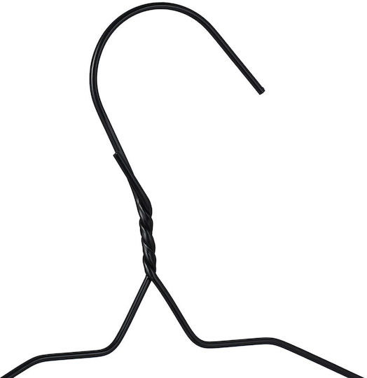 Relaxdays Clothes Hanger Black 10049795 48 Pieces