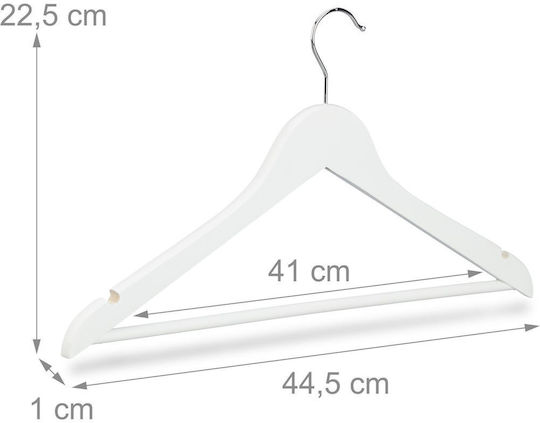 Relaxdays Cămașă Pentru Haine Albă 10026466_49 10 Bucăți