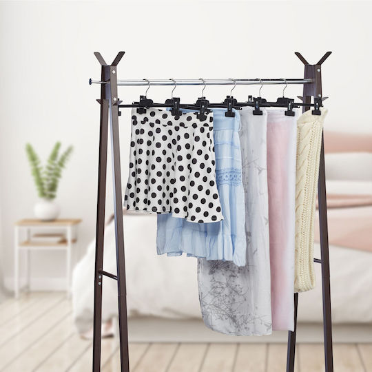 Relaxdays Cămașă de Dulap pentru Pantaloni din Plastic Neagră 10026609_46 10 Bucăți