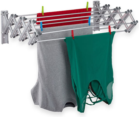 Relaxdays Folding Wall Mounted Clothes Drying Rack 27x60cm