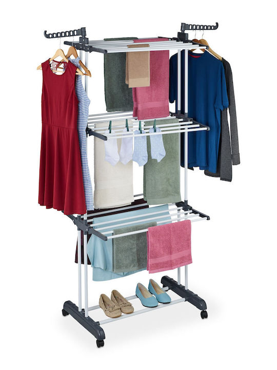 Relaxdays Folding Floor Clothes Drying Rack 173x64cm