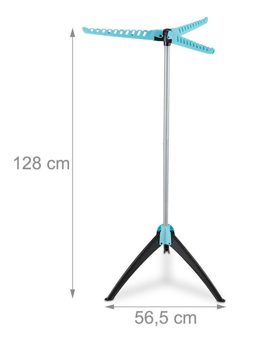 Relaxdays Uscător De Rufe Pliabil De Pardoseală Din Plastic 128x56.5cm