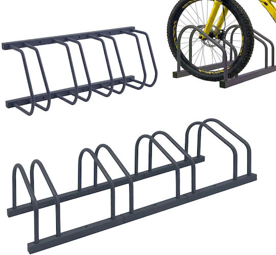 Relaxdays Bară De Parcare Pentru Biciclete Cu 6 Compartimente