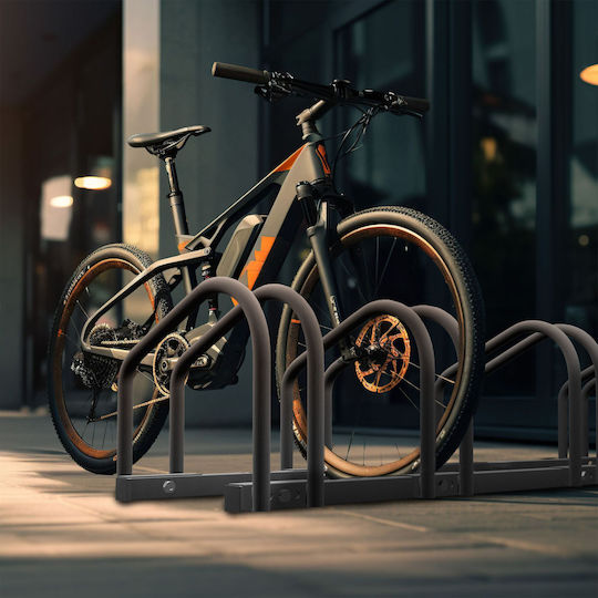 Relaxdays Bară De Parcare Pentru Biciclete Cu 5 Compartimente