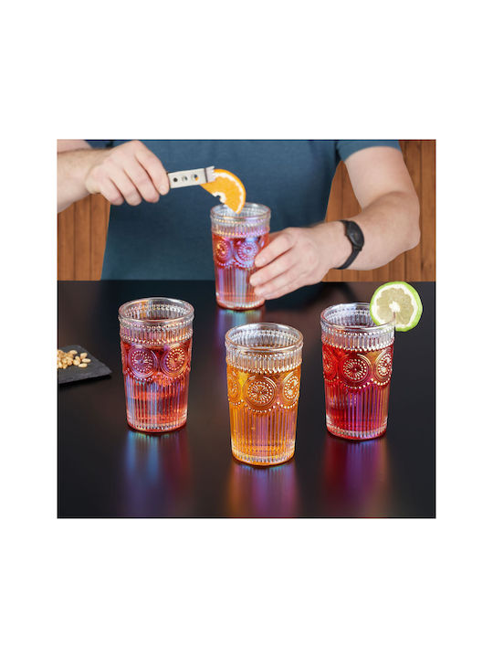 Relaxdays Set Pahare Cocteiluri din Sticlă 360ml 4 Bucăți