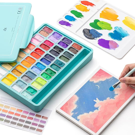 Himi Set Watercolours Turquoise 48 Pieces