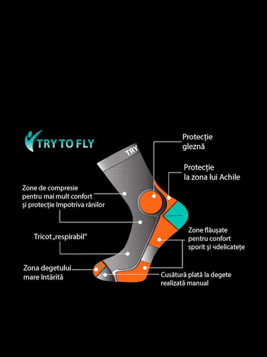 Try to Fly Αθλητικές Κάλτσες Κόκκινες