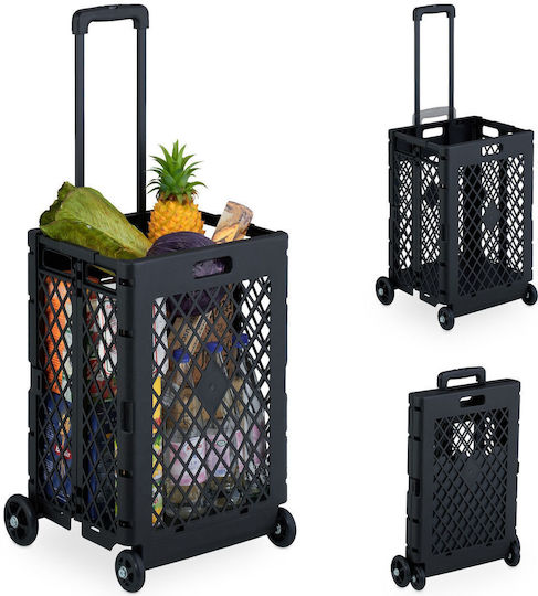 Căruț de Piață Pliabil din Plastic 99x43.5x38cm Căruț de Piață Pliabil din Plastic 99x43.5x38cm