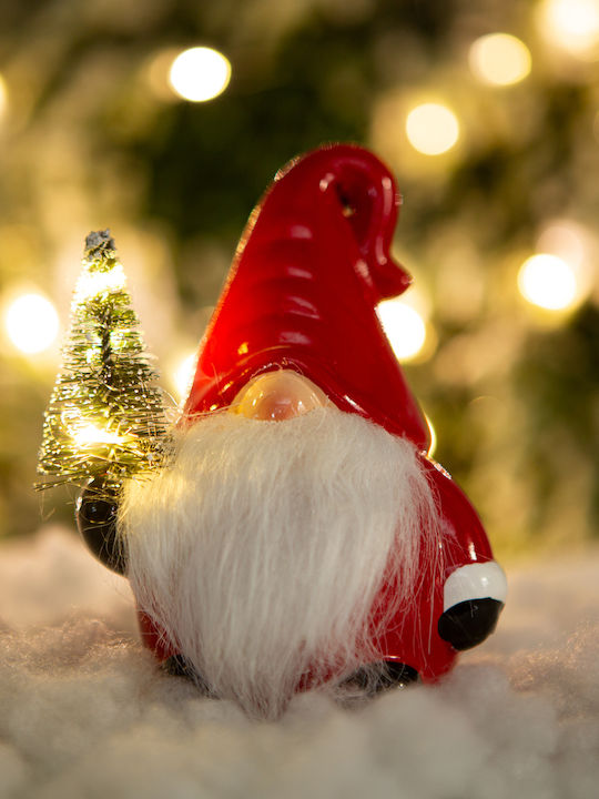 Illuminated Decorative Christmas Santa Battery Powered Green 13x9x7cm