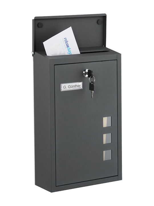 Relaxdays Briefkasten Für Draußen Metallisch In Weiß Farbe