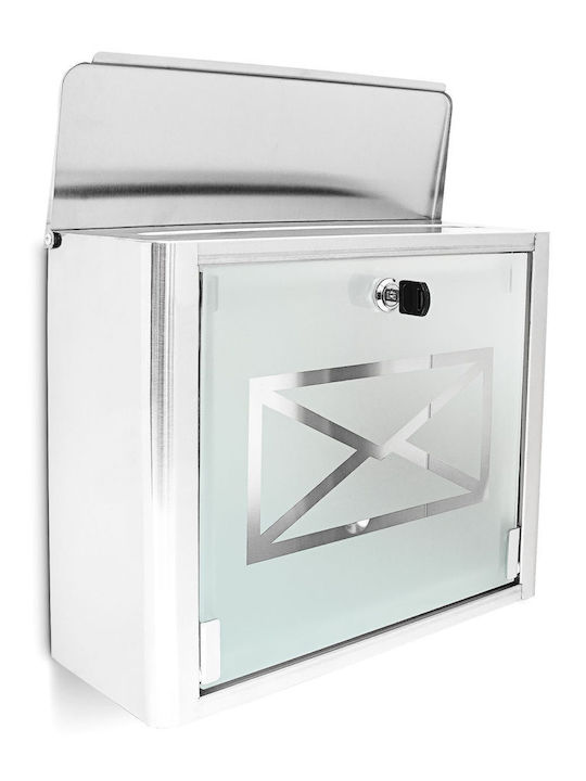 Relaxdays Cutie Poștală Pentru Exterior Din Inox Culoare Gri 30x10x40cm
