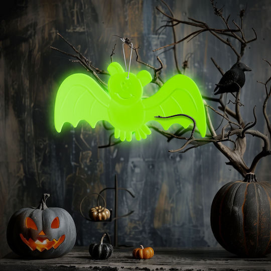 Halloween Phosphorescent Decoration Bat 20x10 Cm 2 Pcs Plastic Reusable
