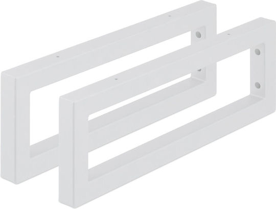 Relaxdays Raft De Colț Din Oțel Inoxidabil Alb 150x450mm 2 Bucăți 10051190_8102