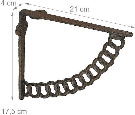 Relaxdays Raft De Colț Din Metalic Gri 175x210mm 2 Bucăți 10051153_93