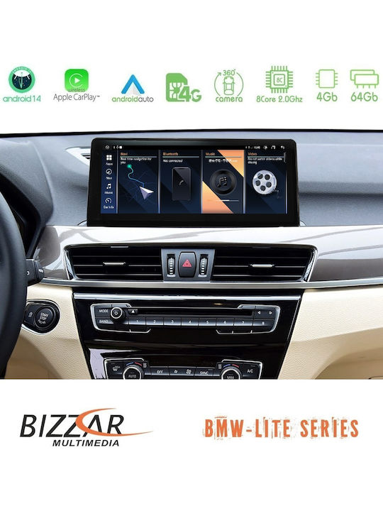 Bizzar Ηχοσύστημα Αυτοκινήτου για BMW Σειρά 3 / F30 / F32 2013-2017 (Bluetooth/USB/AUX/WiFi/GPS/Apple-Carplay/Android-Auto/CD) με Οθόνη Αφής 10.25"