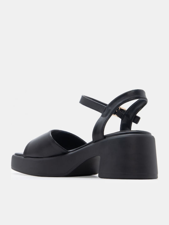 Flache Sandalen Für Damen Flatforms Schwarz