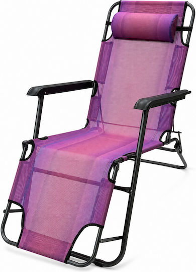 Lounger-Armchair Beach Cushion Purple 47x150x81cm