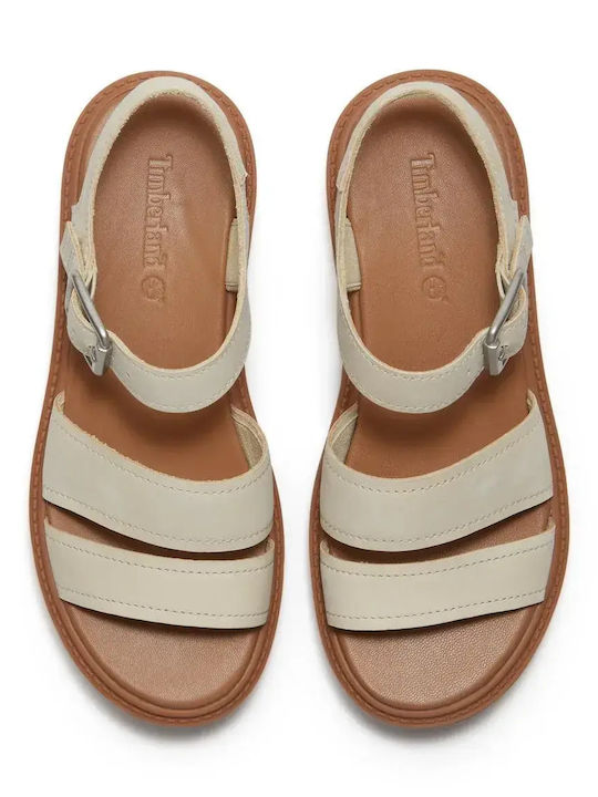 Leather Women's Sandals Beige
