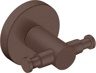 Sanco Sanco Bathroom Hook Double with Screws 5x5.5cm Bronze