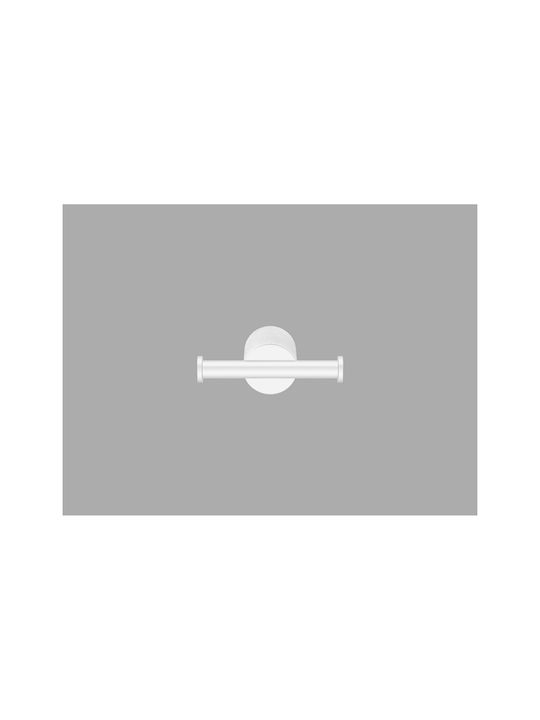 Sanco Lithos 121118-A03 Double Bathroom Hook With Screws Silver