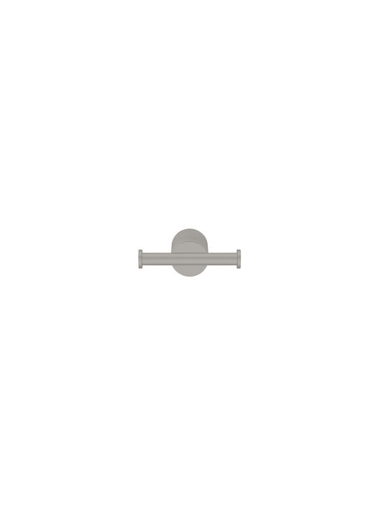 Sanco Lithos 121118-A03 Double Bathroom Hook With Screws Silver