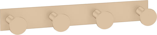 Sanco Bath 00684-A75 Bathroom Hook 4 Prongs With Screws Brown