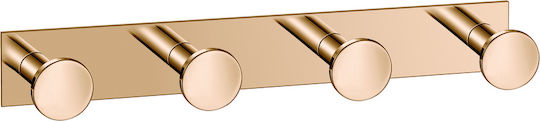 Sanco Bath 00684-A75 Bathroom Hook 4 Prongs With Screws Brown