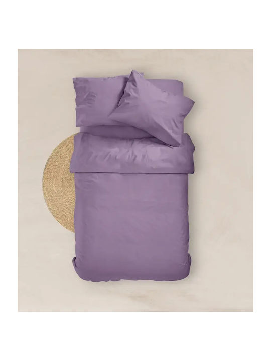 Borea Solid Single Bed Sheet With Rubber Hugger 100x200+25cm Pink