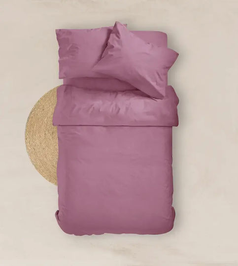 Borea Solid Single Bed Sheet With Rubber Hugger 100x200+25cm Burgundy