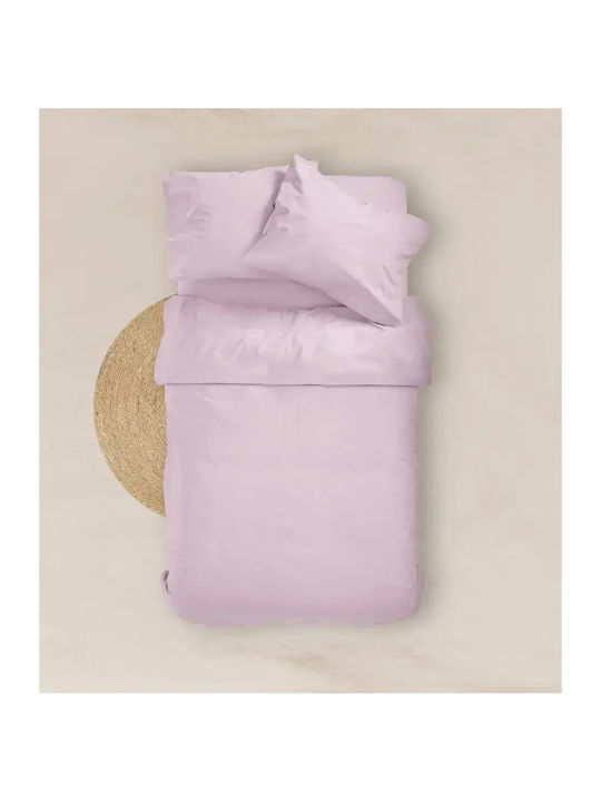 Borea Solid Single Bed Sheet With Rubber Hugger 100x200+25cm Gray