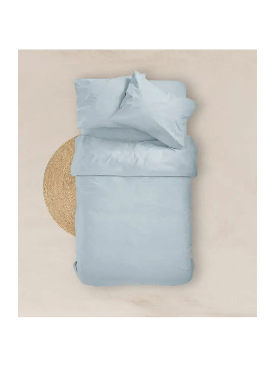 Borea Solid Single Bed Sheet With Rubber Hugger 100x200+25cm Rotten Apple