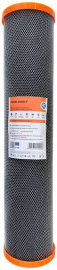 Aqua Filter Big Blue Συσκευή Φίλτρου Νερού Τριπλή Κεντρικής Παροχής Διατομής 1'' με Ανταλλακτικό Φίλτρο BBPSCSTCBLP20