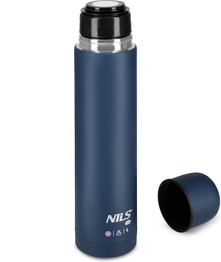 Nils Ποτήρι Θερμός Ανοξείδωτο BPA Free 1lt Blue